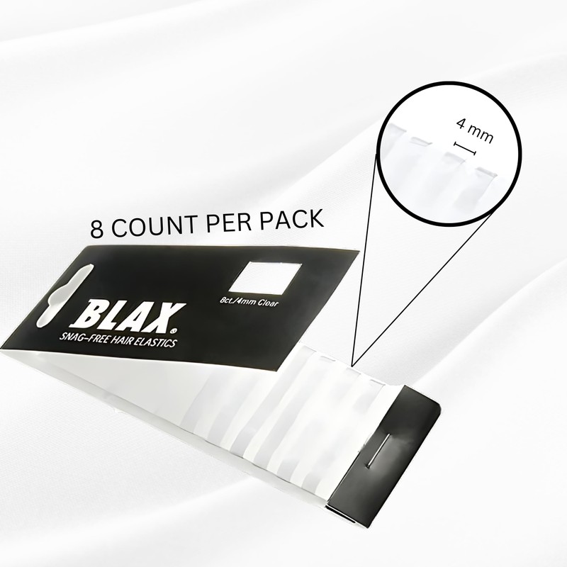 Blax Clear Hair Elastics – Snag-Free Transparent Hair Ties, No-Damage