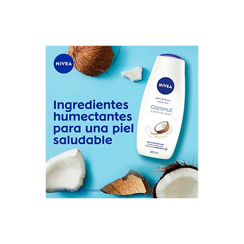 NIVEA Jabn Lquido corporal hidratante Coconut Jojoba Oil (500 ml)
