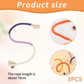 Interactive 70 cm Catnip Toy, Dental Care and Against Bad Breath, Pack of 3 Cat Toys with Katnip for Healthy Teeth, Family-Friendly Paw Hunting Cat Toy with Fur Miracle Mint Bite