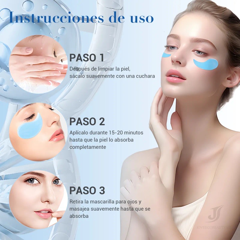 🔥 2pcs parches hydrogel contorno ojos acido hialuronico mixta parches