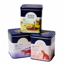 Herbs & Kettles Chai - Combo Set | Masala Chai, Rose Cardamom Chai & Vanilla Lavender | Gourmet Loose Leaf Tea for Tea Lovers | Premium Indian Tea Collection