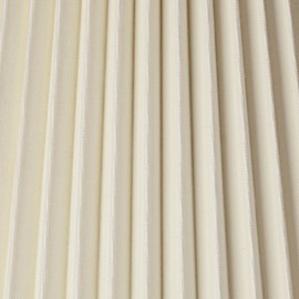 Ivory Linen Knife Pleat Medium Lamp Shade 9" Top x 14.5" Bottom x 10" High (Spider) Replacement with Harp and Finial - Springcrest