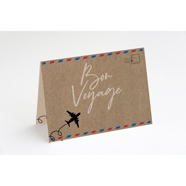Red Door Inspirations Bon Voyage Card - travel, retirement, farewell,
