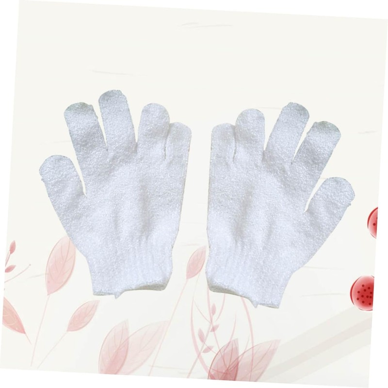 Guantes Exfoliantes de Cinco Dedos para Ducha y Spa Reversibles