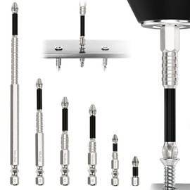 Magnetic Drill Bits,Bit Set,6 Pcs Anti-Slip Magnetic Durability Bits Set for 25 50 65 70 90 150mm