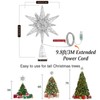 Lewondr Christmas Star Tree Topper, USB Powered Remote Controlled 11