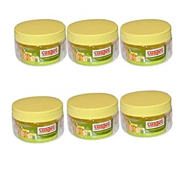 Sunpet J0150 Food Storage Canisters, Plastic, Red, 150 ml, Small, Pack of 6