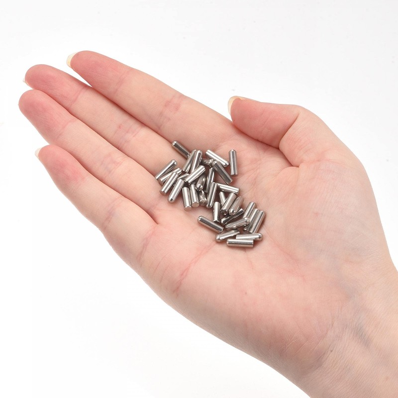 sourcing map 3x8mm Dowel Pins, 50pcs 304 Stainless Steel Round