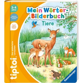 tiptoi Ravensburger Book Dictionary Book – My Words Picture Book Animals + Children Wimmel World Map – Countries Animals and Continents Age 3 Years and Above (German Language Edition)