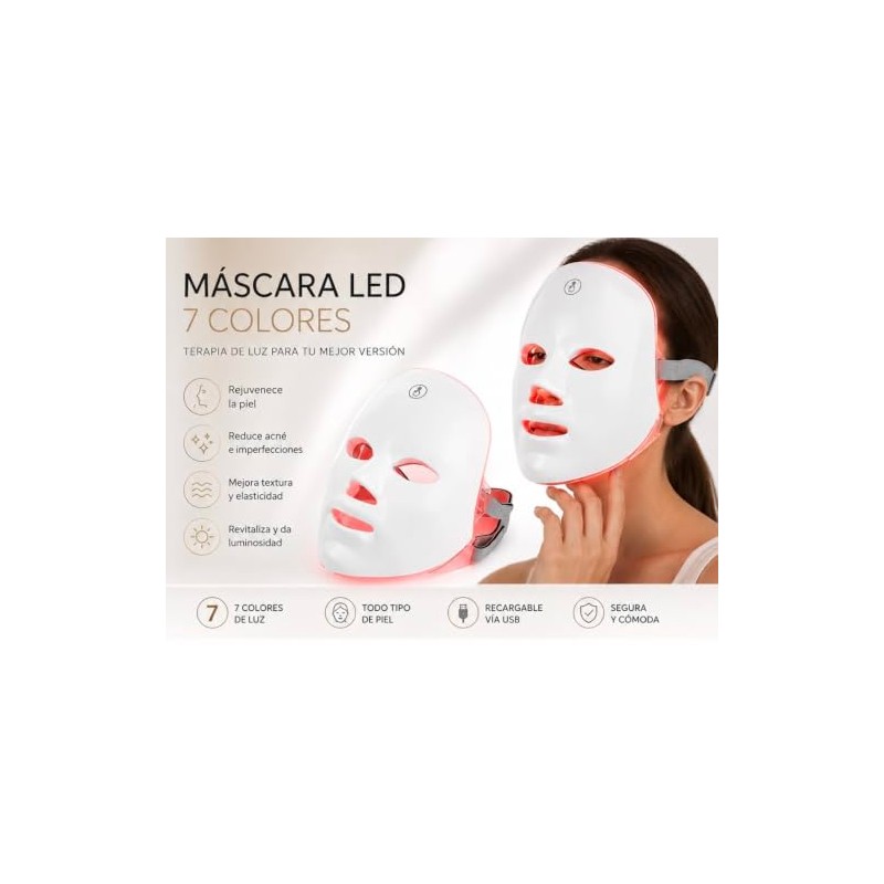 Cuidado de la piel Mascara Luz Led