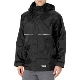 Viking Journeyman 420D Waterproof Jackets for Men - Heavy-Duty Hooded Industrial Jacket for Construction and Forestry, Black - X-Large