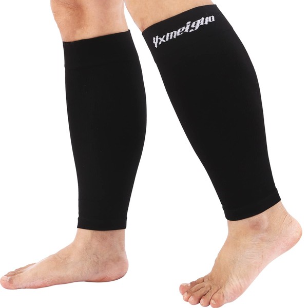 Yxmeiguo XXXL Wide Plus Size Calf Compression Sleeves for Women & Men, 3XL Wide Calf Leg Compression Sleeve or Shin Splints Leg Pain Relief Support, Swelling, Travel