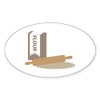 CafePress Rolling Pin & Flour Sticker Oval Car Bumper Sticker