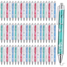 Jetec 100 Pcs Nurse Pens Bulk Appreciation Pen Gifts Ink Pens Funny Pens Set Greeting Message Best Nursing for Christmas Students (Cute Style)