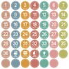 48pcs Line Up Spots for Classroom Floor Boho Number Line