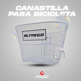 ALTREGO Canastilla Canastilla para Bicicleta R20 Incluye Soportes Blanca