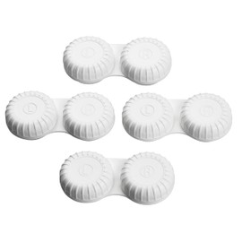 EYE DISCOVER Antimicrobial Glasses Case, Premium Case with Leak-proof Screw Lid (Pack of 4)