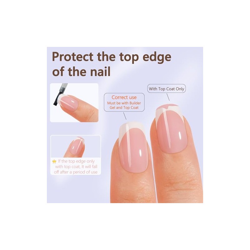 Misssix Puntas De Uñas De Gel Francesas, 150 Piezas De
