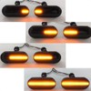 LoreenCar Dynamic LED Side Marker Amber Turn Signal Light For