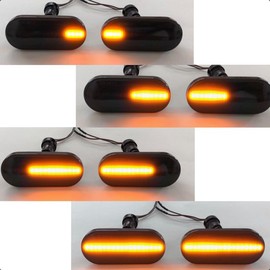 LoreenCar Dynamic LED Side Marker Amber Turn Signal Light For Fiesta C-Max Focus Fusion Galaxy Bora Golf Jetta Passat Polo Sharan Vento Ibiza Leon Citigo Felicia Side Indicator