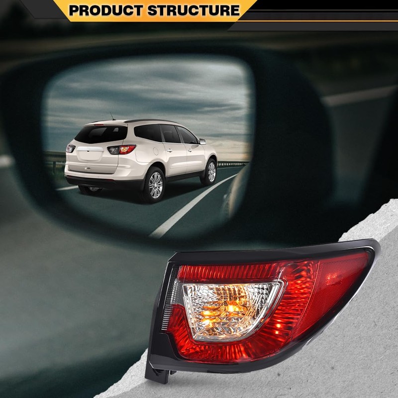 G-PLUS Right Tail Light Assembly Rear Lamp w/Bulbs,Fit For Chevy