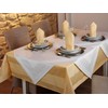 texpot Tablecloth 100 x 100 cm Yellow Satin Edge 100%