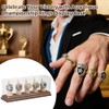 Championship Ring Display Case for 5 Rings – Walnut Wood