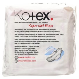 Kotex Ultra Thin Super Plus Sanitary Towels, 12 per Pack
