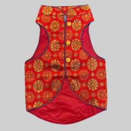 Waggy Fits Traditional Dog Sherwanis - Perfect for Weddings and Celebrations, Dog Clothes, pet cosutme, Indian pet Clothing, Cat Kurta | Kesari Kesar (Large)