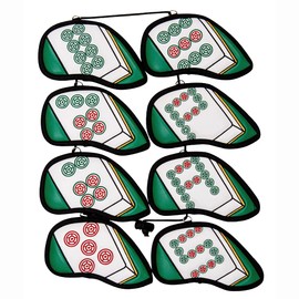 Linkx Mahjong Iron Cover, Set of 8, Tube (Pins), Head Cover (#5-9, P,A,S)