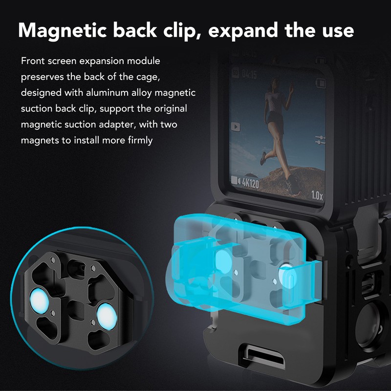 Action Camera Protection Extended Frame Aluminum Alloy Protective Cage for