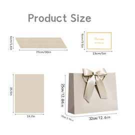 JMANNI JMANNI Gift Bags, 1PCS Gift Bags Large with Ribbon and 1 Greeting Cards 2 Tissue Paper, Portable Paper Gift Bag with Handles, Birthday Gift Bags,Present Bags for Wedding Party Mothers Day