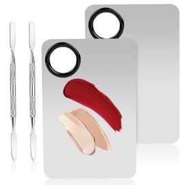 2 Set Makeup Mixing Palette, Makeup Palette, Mixing Palette, Makeup Spatula, Makeup Tools, Foundation Kit, Travel Makeup Palette, Contouring Palette(2 Makeup Palette+2 Color Stick)