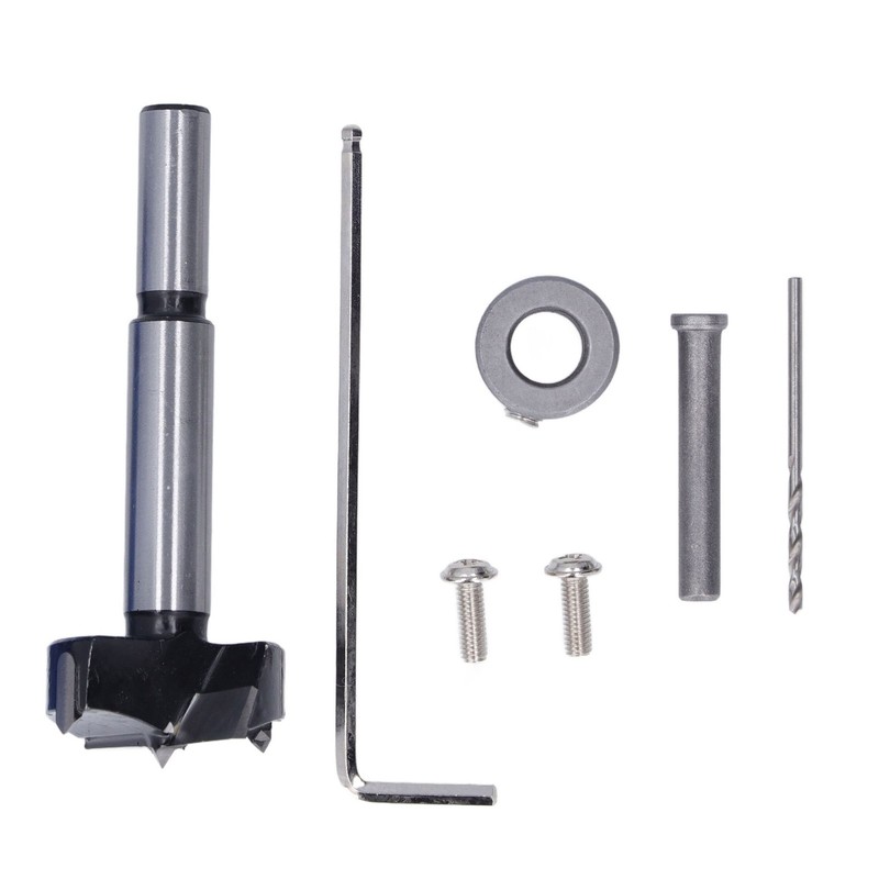 35mm Hinge Hole Saw Jig Drilling Guide Cutter Bit Set