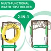 TomCare Garden Hose Holder Upgraded 4 Spikes Water Hose Holder