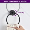 JOMOLA Stainless Steel Suction Towel Ring, No-Drill Bathroom Organizer for