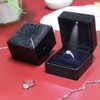 KEISIMI Luxury Ring Box with LED Light, Ring Box for
