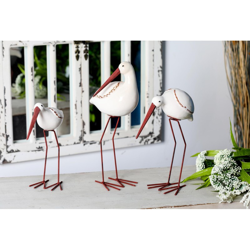 Deco 79 Ceramic Bird Decorative Sculpture Home Decor Statues, Set