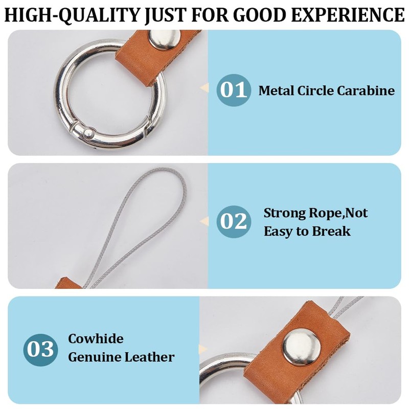 GORGECRAFT 2Pcs Lanyards Finger Ring Strap Phone Charm Grip Holders