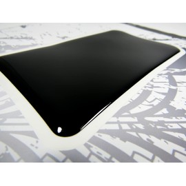 BIKE-label Tank Pad Small 3D Motorcycle Sticker Tank Protection Paint Protection Black X502102VA