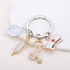 Dacitiery Keyring Nurse Keychain Metal Nurse Keyring with Syringe, Nurse