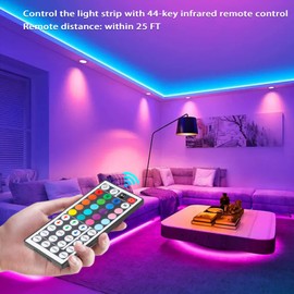 Yiliaw 2 Pack 44 Key RGB LED Strip Light Remote Controller,Wireless Dimmer IR Remote Control Replacement, for SMD 5050 3528 2835 RGB LED Light Strip