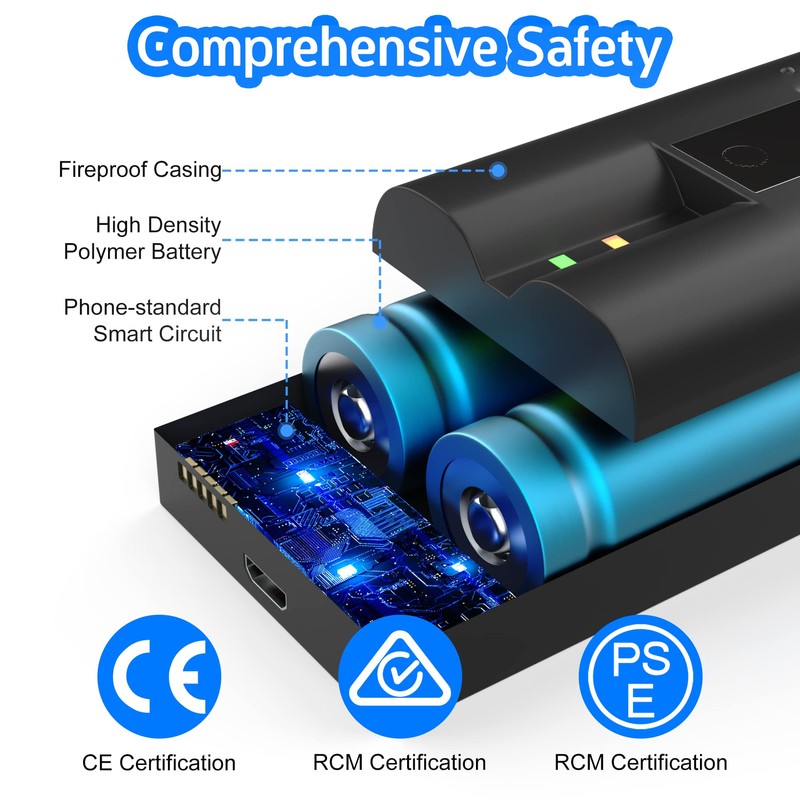 HPDMSOS Rechargeable Battery for Ring Video Doorbell 2/3/4, Video Doorbell