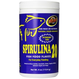 Zoo Med Spirulina 20 Flake Fish Food, 4-Ounce