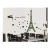 DaraBaby Vinil Decorativo Torre Eifel Paris Florecente Sala Estancia