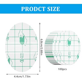 IOPJLK Pack of 50 Waterproof Ear Patches, Ear Protection, Waterproof Ear Patches, Ear Protection, Water Children, Ultra Thin Transparent Waterproof Ear Stickers, Suitable for Showering, Swimming