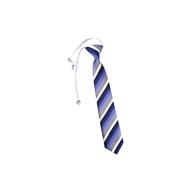 TigerTie Children's Tie Striped - Tie Pre-Tied with Elastic Band,