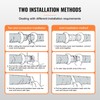 VEVOR 4 Inch Insulated Flexible Duct R-6.0，25 Feet Long with