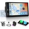 Hikity Wireless Carplay Android Auto Single Din Car Stereo 7