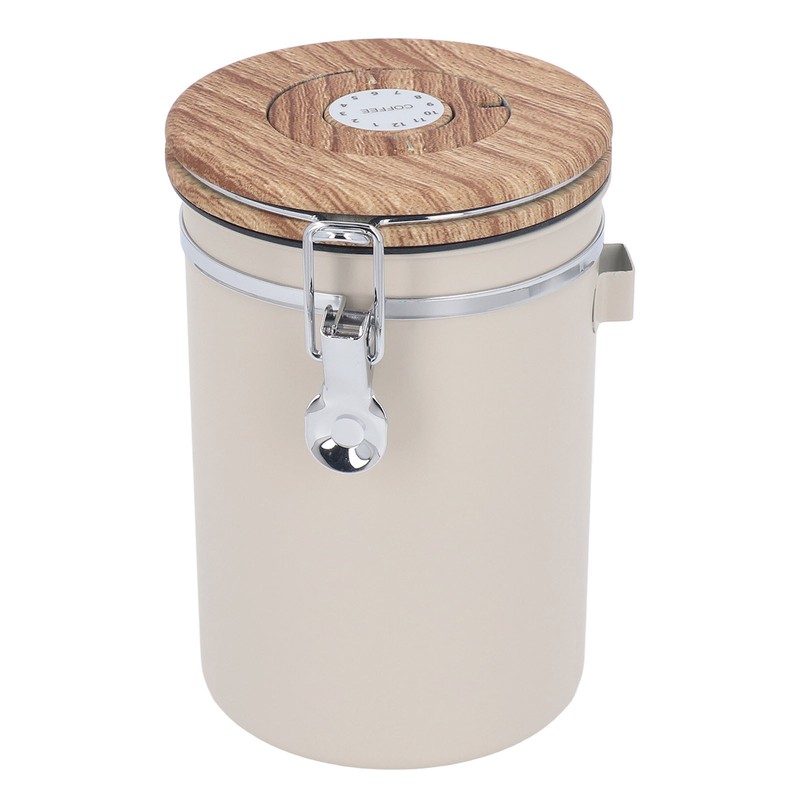 Coffee Canister 1.8L Stainless Steel Airtight Coffee Bean Storage Container